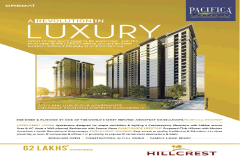 Book homes @ Rs. 62 Lakhs with brilliant location & lifestyle at Pacifica Hillcrest in Hyderabad